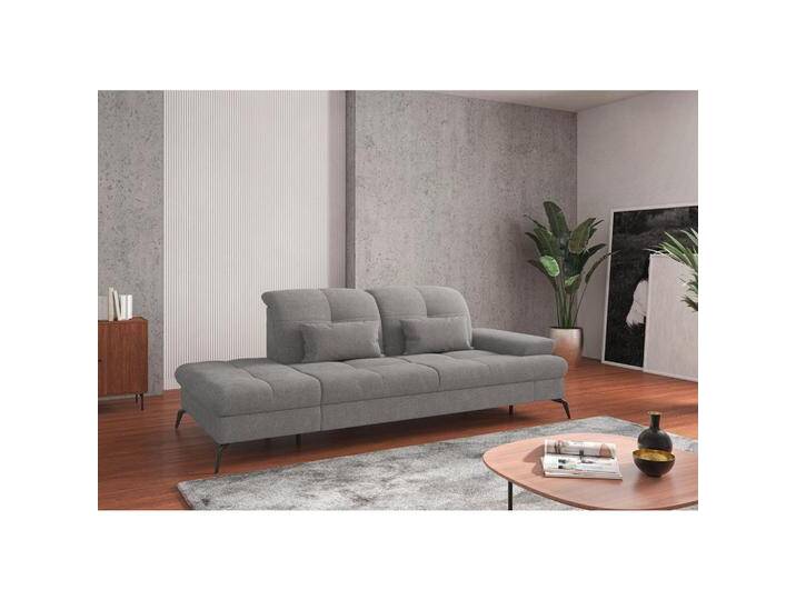 Sit & More RÉCAMIERE, Hellgrau, 231x90x122 cm, Goldenes M, OEKO-TEX® STANDARD 100, Made in Europe, DGM-Klimapakt, Rücken echt, Armteil rechts, von sit&more