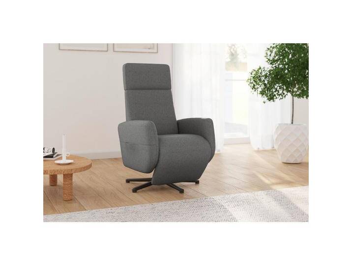 Sit & More RELAXSESSEL ROCHELLE E, Dunkelgrau, 71x110x82 cm, Goldenes M, OEKO-TEX® STANDARD 100, Made in Europe, DGM-Klimapakt, Sitzfläche 360° von sit&more