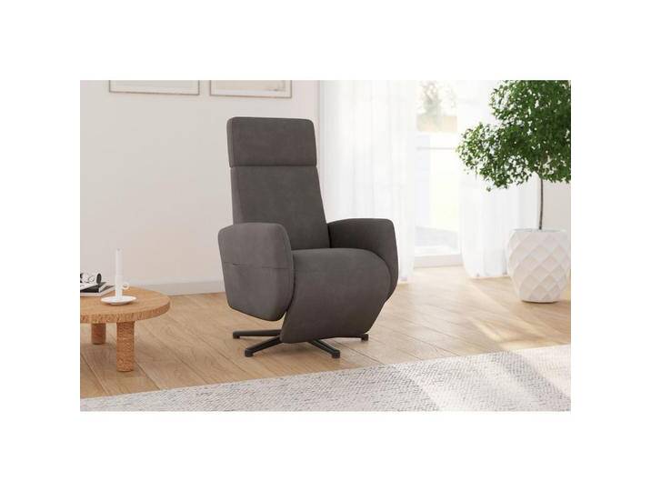 Sit & More RELAXSESSEL ROCHELLE E, Graphit, 71x110x82 cm, Goldenes M, OEKO-TEX® STANDARD 100, Made in Europe, DGM-Klimapakt, Sitzfläche 360° drehbar, von sit&more