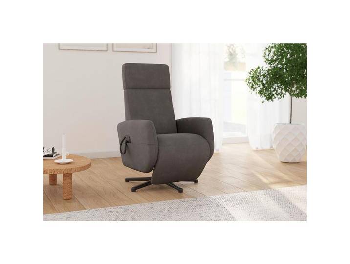 Sit & More RELAXSESSEL ROCHELLE E, Graphit, 71x110x82 cm, Goldenes M, OEKO-TEX® STANDARD 100, Made in Europe, DGM-Klimapakt, Sitzfläche 360° drehbar, von sit&more