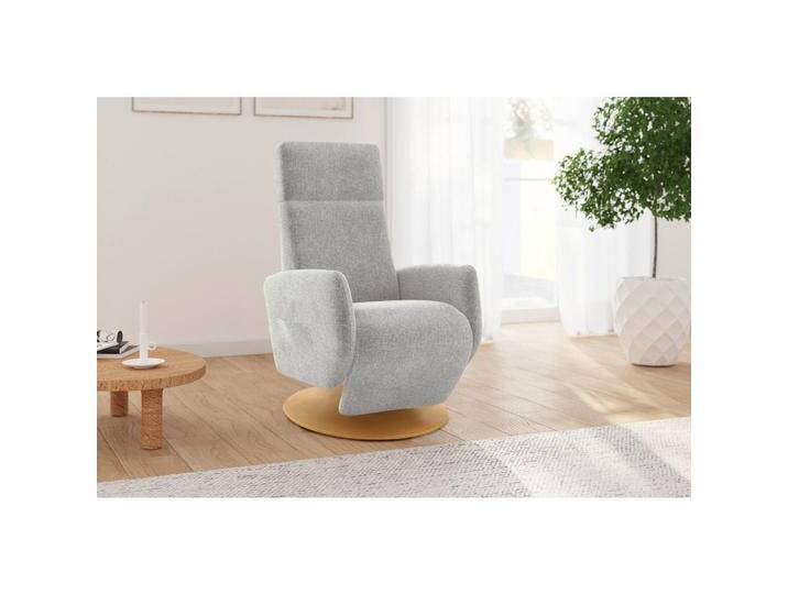 Sit & More RELAXSESSEL ROCHELLE E, Hellgrau, Eiche, 71x110x82 cm, Goldenes M, OEKO-TEX® STANDARD 100, Made in Europe, DGM-Klimapakt, Sitzfläche 360° von sit&more