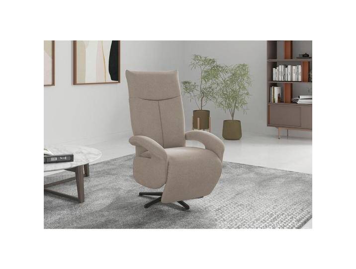 Sit & More RELAXSESSEL DANCE E, Beige, 74x112x82 cm, Goldenes M, OEKO-TEX® STANDARD 100, Made in Europe, DGM-Klimapakt, Liegefunktion, Sitzfläche 360° von sit&more