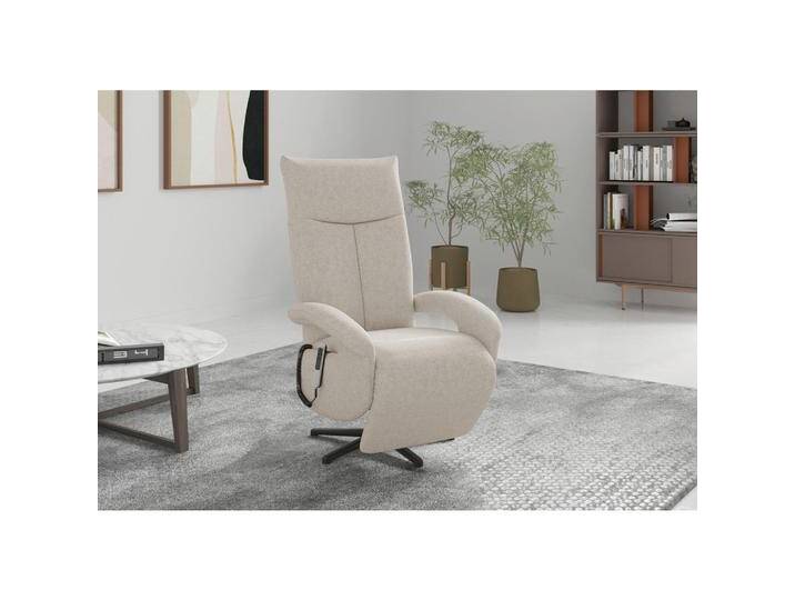Sit & More RELAXSESSEL DANCE E, Creme, 74x112x82 cm, Goldenes M, OEKO-TEX® STANDARD 100, Made in Europe, DGM-Klimapakt, Liegefunktion, Aufstehhilfe, von sit&more