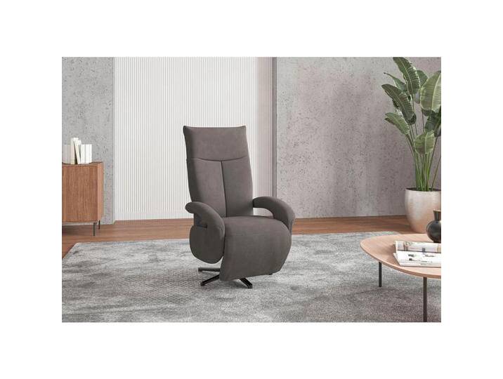 Sit & More RELAXSESSEL DANCE E, Graphit, 74x112x82 cm, Goldenes M, OEKO-TEX® STANDARD 100, Made in Europe, DGM-Klimapakt, Liegefunktion, Sitzfläche von sit&more