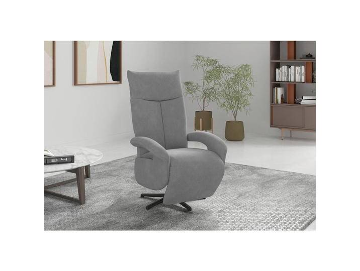 Sit & More RELAXSESSEL DANCE E, Grau, 74x112x82 cm, Goldenes M, OEKO-TEX® STANDARD 100, Made in Europe, DGM-Klimapakt, Liegefunktion, Sitzfläche 360° von sit&more
