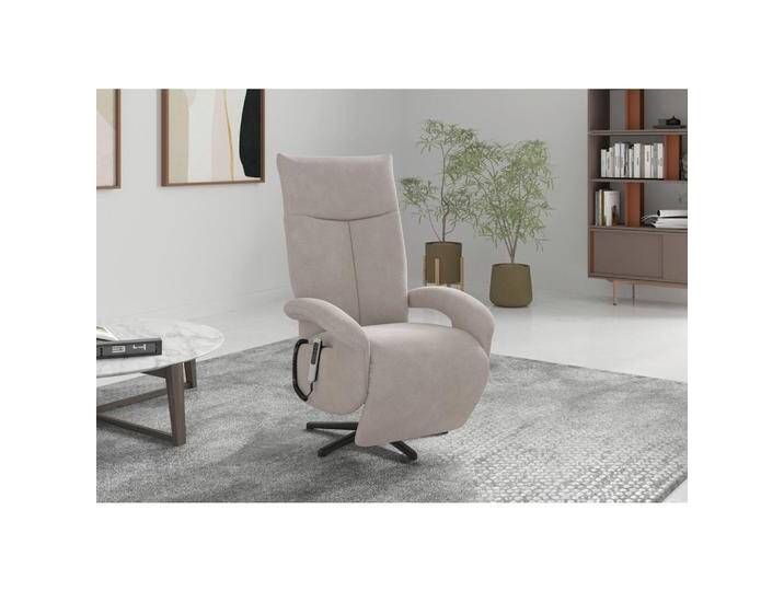 Sit & More RELAXSESSEL DANCE E, Greige, 74x112x82 cm, Goldenes M, OEKO-TEX® STANDARD 100, Made in Europe, DGM-Klimapakt, Liegefunktion, Aufstehhilfe, von sit&more
