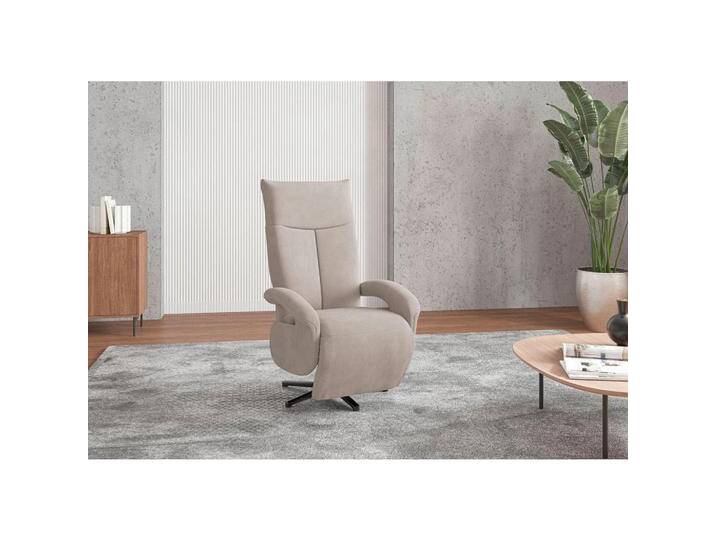 Sit & More RELAXSESSEL DANCE E, Greige, 74x112x82 cm, Goldenes M, OEKO-TEX® STANDARD 100, Made in Europe, DGM-Klimapakt, Liegefunktion, Sitzfläche von sit&more