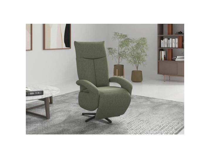 Sit & More RELAXSESSEL DANCE E, Olivgrün, 74x112x82 cm, Goldenes M, OEKO-TEX® STANDARD 100, Made in Europe, DGM-Klimapakt, Liegefunktion, Sitzfläche von sit&more