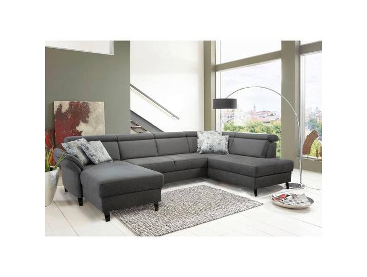 Sit & More WOHNLANDSCHAFT, Anthrazit, 7,5-Sitzer, Ottomane rechts, U-Form, 317x193 cm, Goldenes M, OEKO-TEX® STANDARD 100, Made in Europe, von sit&more