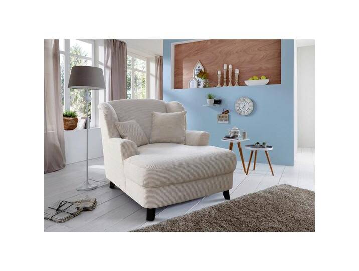 Sit & More XXL-SESSEL ASADO V, Creme, Buche, massiv, Füllung: Schaumstoffflocken,Schaumstoffflocken, 109x104x145 cm, Goldenes M, OEKO-TEX® STANDARD von sit&more