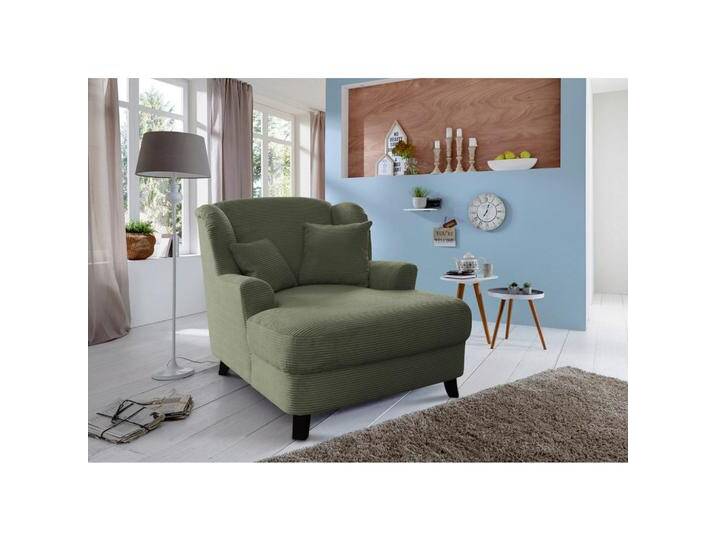 Sit & More XXL-SESSEL ASADO V, Olivgrün, Buche, massiv, Füllung: Schaumstoffflocken,Schaumstoffflocken, 109x104x145 cm, Goldenes M, OEKO-TEX® STANDARD von sit&more