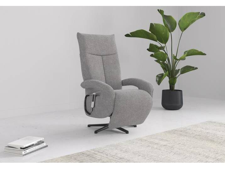 TV-Sessel SIT & MORE Amica , grau (hellgrau), B:74cm H:112cm T:82cm, 100% Polyester, Sessel, wahlweise manuell oder elektrischer Funktion mit Akku von sit&more