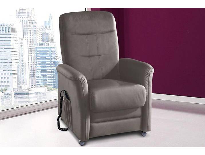 TV-Sessel SIT & MORE Charlie , grau, B:76cm H:103cm T:91cm, Altara Nubuck, die Luxus-Microfaser aus 100% Polyester, Luxus-Kunstleder, novalife- die ganz besondere Luxus-Microfaser (aus 54% Acryl, 25% Polyamid, 14% Polyester, 7% Baumwolle), Naturleder (echtes Rindsleder), Sessel, wahlweise mit Motor und Aufstehhilfe von sit&more