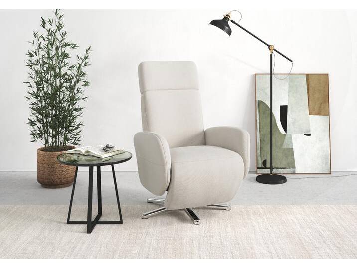 TV-Sessel SIT & MORE Grenoble, inkl. Kopfteilverstellung und kabelgebundener Fernbedienung , beige (creme), B:71cm H:110cm T:82cm, Sessel, wahlweise mit 2 Motoren und Akku und Aufstehhilfe von sit&more