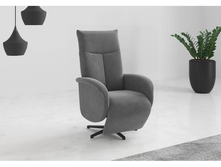 TV-Sessel SIT & MORE Juma, inkl. Drehfunktion & Kopfteilverstellung , grau, B:75cm H:110cm T:82cm, 90% Polyester 10% Polyamid, Sessel, Höhe Armlehne 62 cm, wahlweise mit Aufstehhilfe, 2 Motoren und Akku von sit&more
