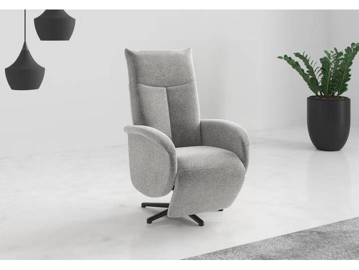TV-Sessel SIT & MORE Juma, inkl. Drehfunktion & Kopfteilverstellung , grau (hellgrau), B:75cm H:110cm T:82cm, 100% Polyester, Sessel, Höhe Armlehne 62 cm, wahlweise mit Aufstehhilfe, 2 Motoren und Akku von sit&more
