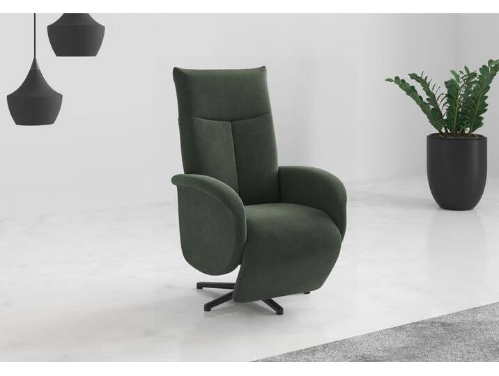 TV-Sessel SIT & MORE Juma, inkl. Drehfunktion & Kopfteilverstellung , grün (jungle), B:75cm H:110cm T:82cm, 90% Polyester 10% Polyamid, Sessel, Höhe Armlehne 62 cm, wahlweise mit Aufstehhilfe, 2 Motoren und Akku von sit&more