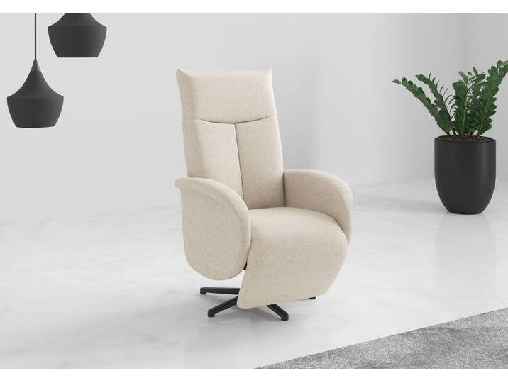TV-Sessel SIT & MORE Juma, inkl. Drehfunktion & Kopfteilverstellung , beige (creme), B:75cm H:110cm T:82cm, 95% Polyester 5%Polyamid, Sessel, Höhe Armlehne 62 cm, wahlweise mit Aufstehhilfe, 2 Motoren und Akku von sit&more