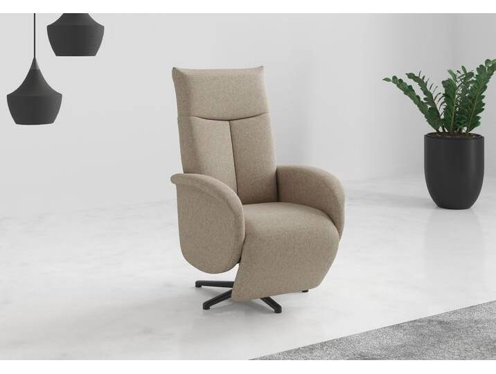 TV-Sessel SIT & MORE Juma, inkl. Drehfunktion & Kopfteilverstellung , grau (taupe), B:75cm H:110cm T:82cm, 95% Polyester 5%Polyamid, Sessel, Höhe Armlehne 62 cm, wahlweise mit Aufstehhilfe, 2 Motoren und Akku von sit&more