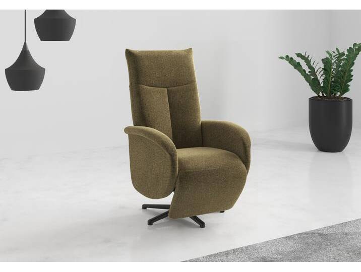 TV-Sessel SIT & MORE Juma, inkl. Drehfunktion & Kopfteilverstellung , grün (olive), B:75cm H:110cm T:82cm, 100% Polyester, Sessel, Höhe Armlehne 62 cm, wahlweise mit Aufstehhilfe, 2 Motoren und Akku von sit&more