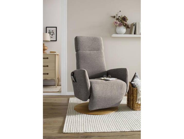 TV-Sessel SIT & MORE Kobra , braun (latte), B:71cm H:110cm T:82cm, Webstoff (100% Polyester), Luxus-Microfaser Euphoria (100% Polyester), Luxus-Microfaser Vintage (100% Polyester), Sessel, wahlweise mit 2 Motoren, 2 Motoren und Akku oder mit 2 Motoren von sit&more