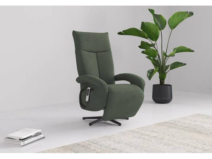 TV-Sessel SIT & MORE TV Emely , grün (jungle), B:74cm H:112cm T:82cm, 90% Polyester, 10% Polyamid, Sessel, wahlweise manuell oder elektrischer Funktion mit Akku von sit&more