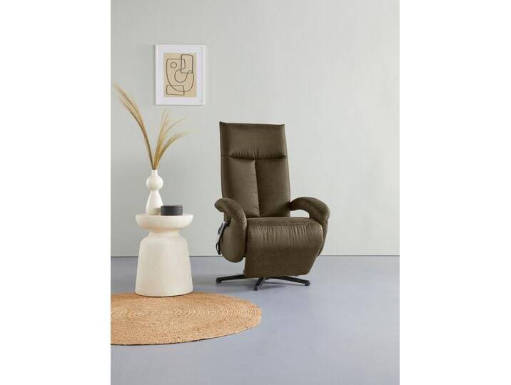 TV-Sessel SIT & MORE Tycoon , grün (olive), B:74cm H:117cm T:85cm, 100% Polyester, Sessel, wahlweise manuell, mit zwei Motoren oder mit Akku oder mit 2 Motoren von sit&more
