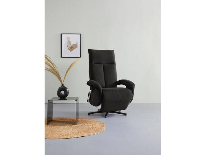 TV-Sessel SIT & MORE Tycoon , schwarz, B:74cm H:112cm T:82cm, 100% Polyester, Sessel, wahlweise manuell, mit zwei Motoren oder mit Akku oder mit 2 Motoren von sit&more