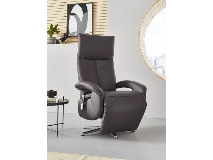 TV-Sessel SIT & MORE Tycoon mit Kopfteilverstellung und 360 Drehfunktion , braun (mokka), B:74cm H:117cm T:85cm, Sessel, wahlweise manuell oder elektrischer Funktion, auch mit Akku (kabellos) von sit&more
