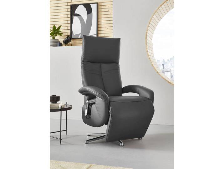 TV-Sessel SIT & MORE Tycoon mit Kopfteilverstellung und 360 Drehfunktion , schwarz, B:74cm H:112cm T:82cm, Sessel, wahlweise manuell oder elektrischer Funktion, auch mit Akku (kabellos) von sit&more