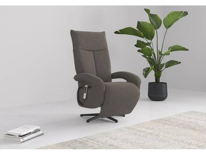 TV-Sessel SIT & MORE Zoe , braun (schlamm), B:74cm H:112cm T:82cm, 100% Polyester, Sessel, wahlweise manuell oder elektrischer Funktion mit Akku von sit&more