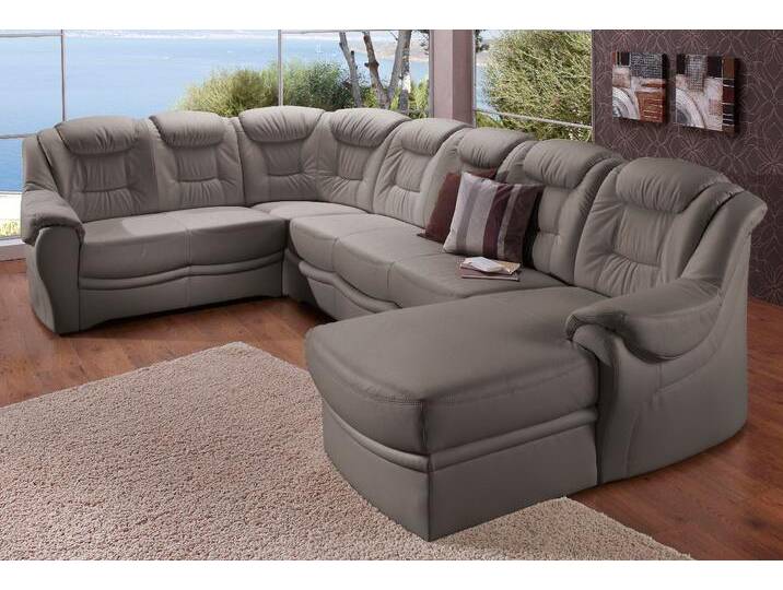 Wohnlandschaft SIT & MORE Bellevue U-Form , grau, B:327cm H:94cm T:217cm, PRIMABELLE-Microfaser (100% Polyester);SOFTLUX-Kunstleder;NaturLEDER (echtes Rindsleder), Sofas, wahlweise mit Bettfunktion von sit&more