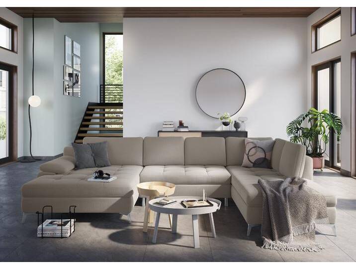 Wohnlandschaft SIT & MORE Latigo U-Form , beige, B:346cm T:201cm, Sofas, mit Mega-Recamiere, wahlweise mit Bettfunktion und Bettkasten Wohnlandschaft SIT & MORE Latigo U-Form , beige, B:346cm T:201cm, Sofas, mit Mega-Recamiere, wahlweise mit Bettfunktion und Bettkasten von sit&more