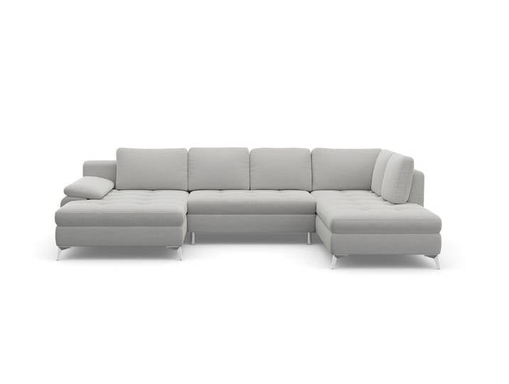 Wohnlandschaft SIT & MORE Latigo U-Form , silber, B:326cm T:201cm, Sofas, mit Recamiere, wahlweise mit Bettfunktion und Bettkasten von sit&more