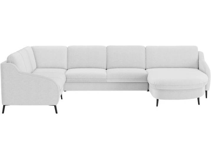 Wohnlandschaft SIT & MORE Soul U-Form , silber, B:372cm H:90cm T:227cm, 100% Polyester, Sofas, wahlweise mit Bettfunktion und Schubkasten von sit&more