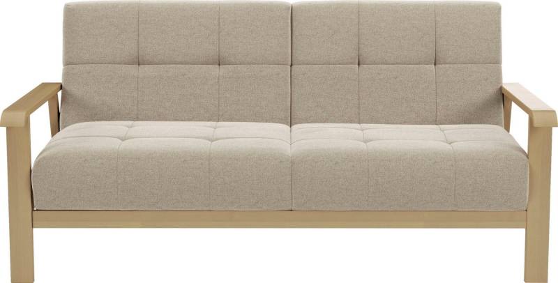 sit&more 2,5-Sitzer Billund, Armlehnen aus Buchenholz in natur, verschiedene Bezüge und Farben von sit&more