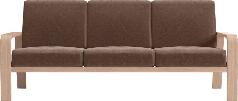 sit&more 3-Sitzer Kolding, Armlehnen aus Buchenholz in natur, verschiedene Bezüge und Farben von sit&more