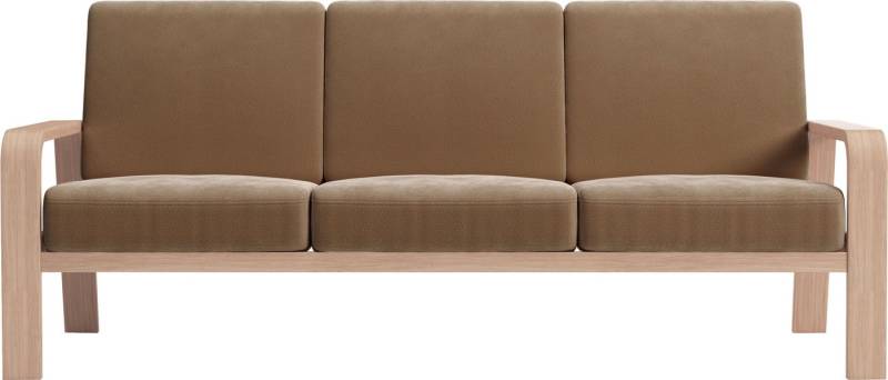 sit&more 3-Sitzer Kolding, Armlehnen aus Buchenholz in natur, verschiedene Bezüge und Farben von sit&more