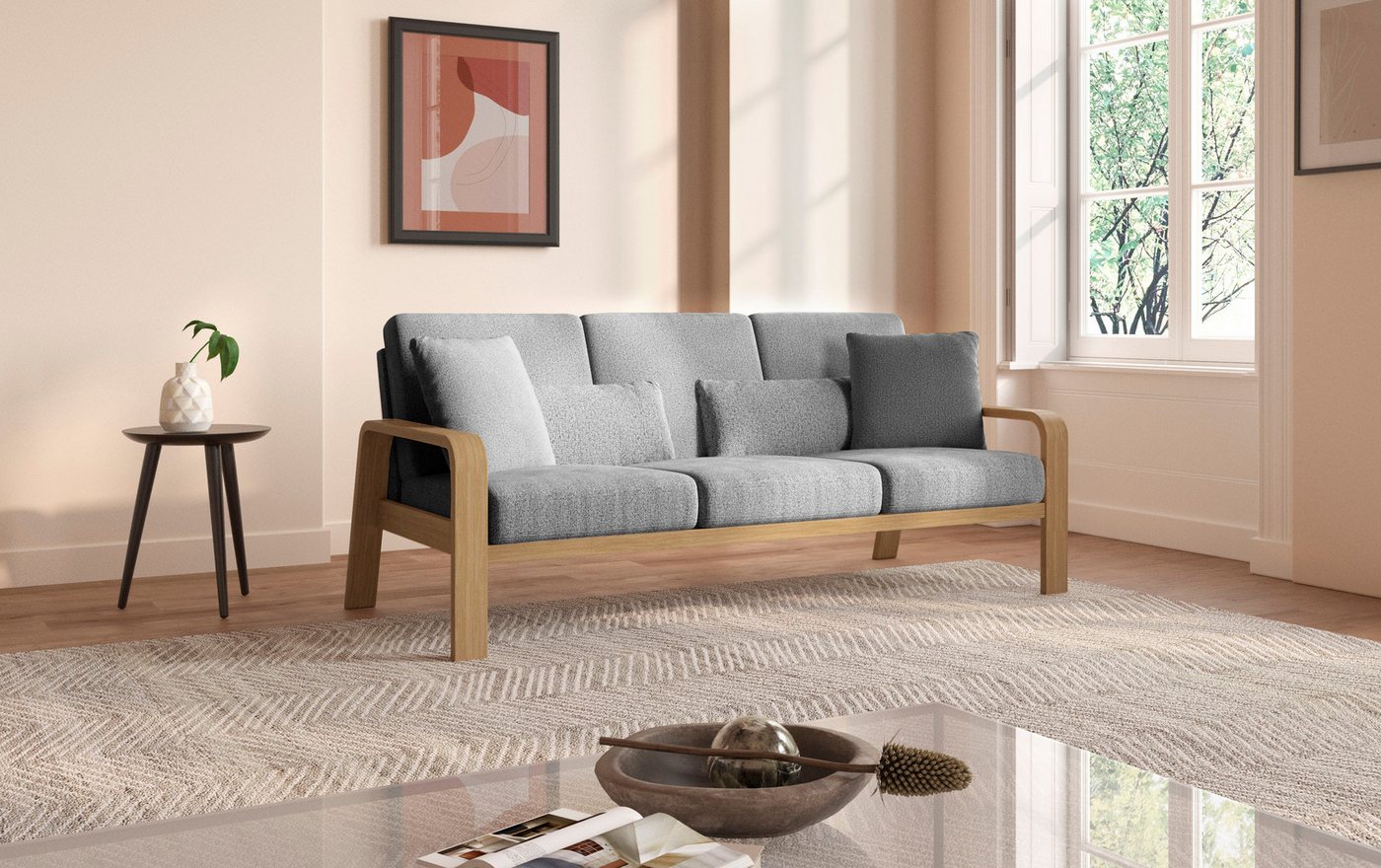 sit&more 3-Sitzer Kolding, Armlehnen aus Buchenholz in natur, verschiedene Bezüge und Farben sit&more 3-Sitzer Kolding, Armlehnen aus Buchenholz in natur, verschiedene Bezüge und Farben von sit&more