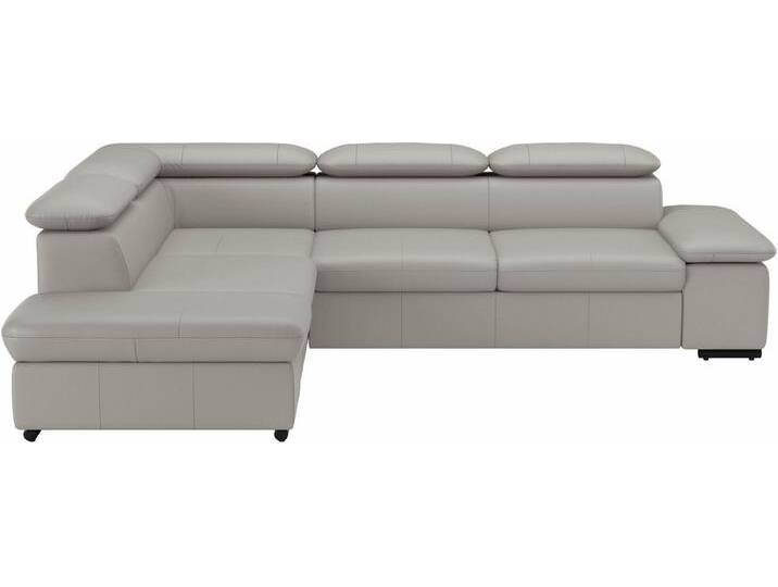 sit&more Ecksofa Alcudia L-Form, mit Armteilverstellung, grau, mit Armteilverstellung-mit Bettfunktion-mit Kopfteilverstellung, light grey von sit&more