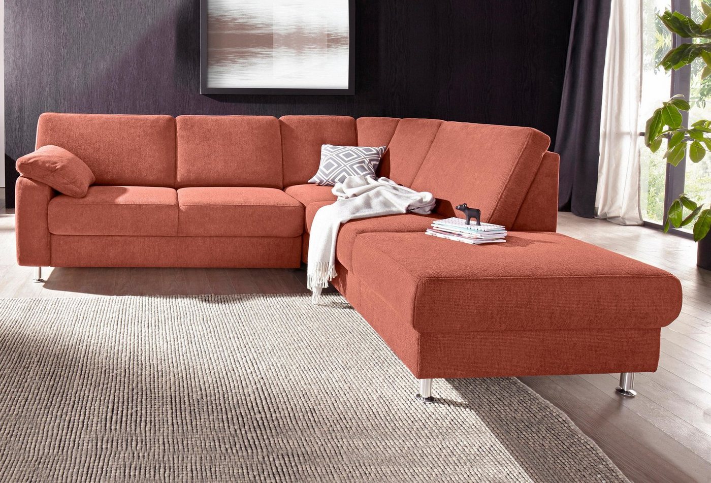 sit&more Ecksofa Belfort, wahlweise mit Vorziehsitz und Bettkasten von sit&more