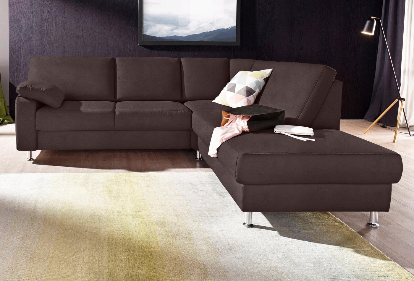 sit&more Ecksofa Belfort L-Form, wahlweise mit Vorziehsitz und Bettkasten von sit&more