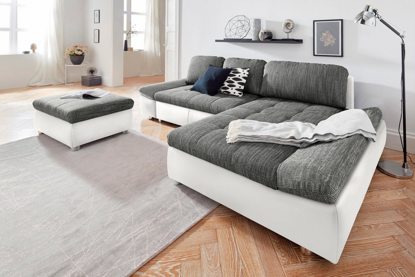 sit&more Ecksofa Bergamo L-Form, wahlweise mit Bettfunktion, Bettkasten und Armteilfunktion von sit&more