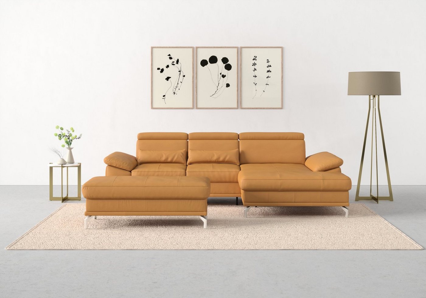 sit&more Ecksofa Cabrio L-Form, mit Sitztiefenverstellung, Arm- und Kopfteilverstellung, 2 Nierenkissen, Federkern, optional Bettfunktion und Stauraum sit&more Ecksofa Cabrio L-Form, mit Sitztiefenverstellung, Arm- und Kopfteilverstellung, 2 Nierenkissen, Federkern, optional Bettfunktion und Stauraum von sit&more