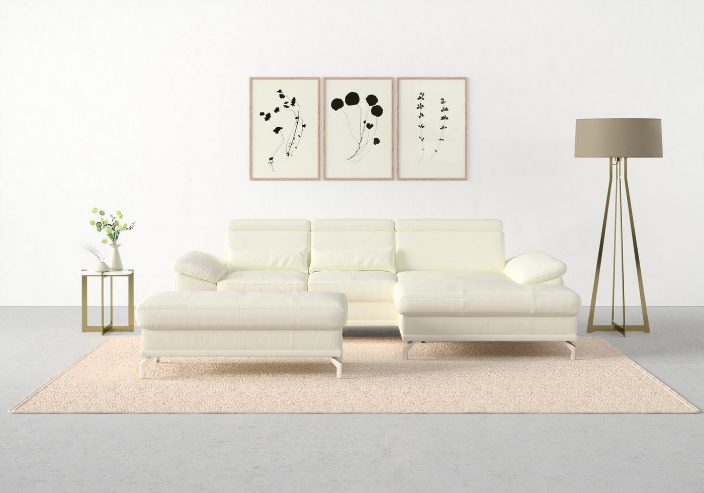 sit&more Ecksofa Cabrio L-Form, mit Sitztiefenverstellung, Arm- und Kopfteilverstellung, 2 Nierenkissen, Federkern, optional Bettfunktion und Stauraum sit&more Ecksofa Cabrio L-Form, mit Sitztiefenverstellung, Arm- und Kopfteilverstellung, 2 Nierenkissen, Federkern, optional Bettfunktion und Stauraum von sit&more