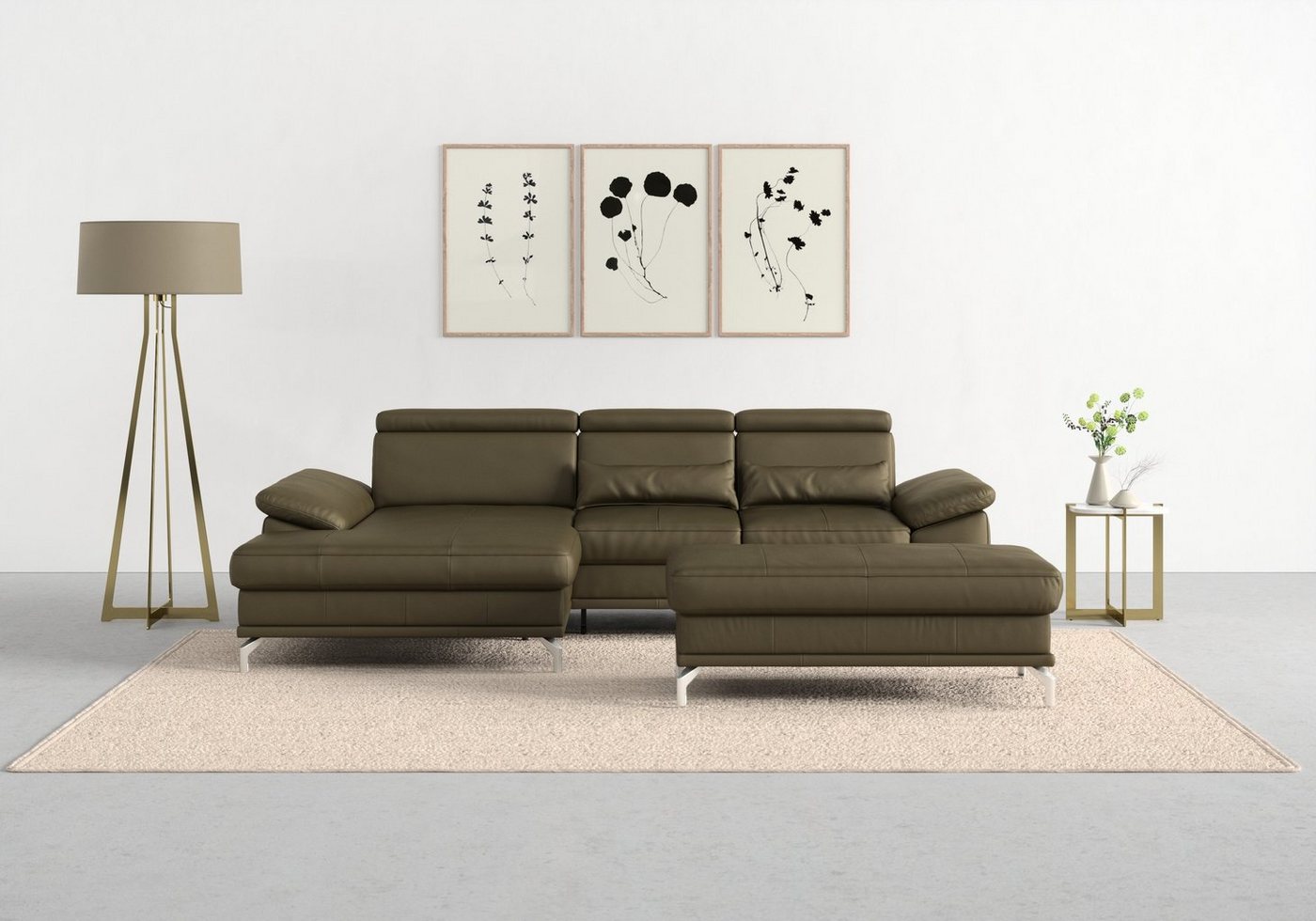 sit&more Ecksofa Cabrio L-Form, mit Sitztiefenverstellung, Arm- und Kopfteilverstellung, 2 Nierenkissen, Federkern, optional Bettfunktion und Stauraum sit&more Ecksofa Cabrio L-Form, mit Sitztiefenverstellung, Arm- und Kopfteilverstellung, 2 Nierenkissen, Federkern, optional Bettfunktion und Stauraum von sit&more