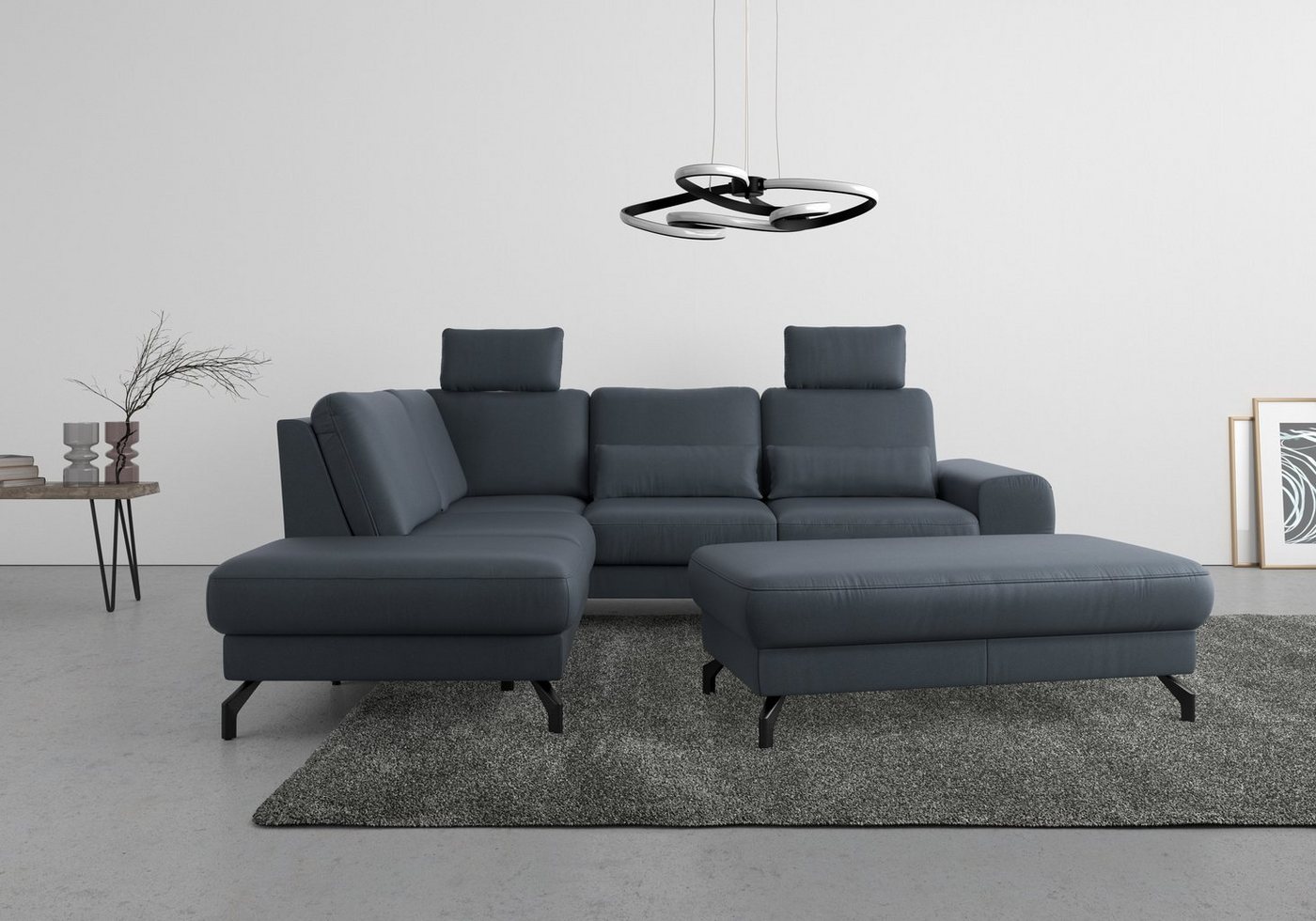 sit&more Ecksofa Cinturo, inklusive Sitztiefenverstellung und Federkern, Sitzhöhe 45 cm von sit&more