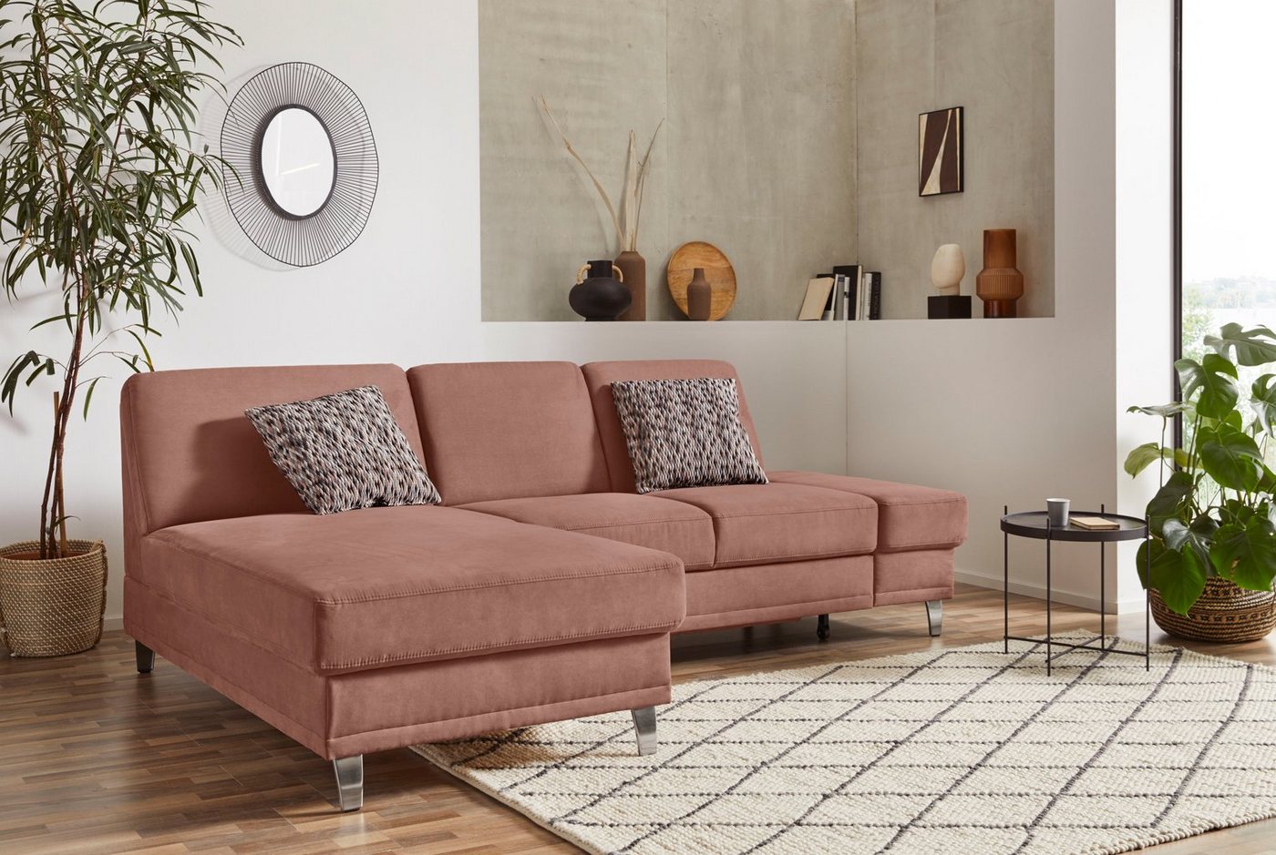 sit&more Ecksofa Clio, wahlweise mit Bettfunktion oder Vorziehsitz und Bettkasten, Federkern von sit&more