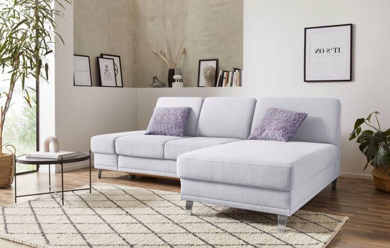 sit&more Ecksofa Clio L-Form, wahlweise mit Bettfunktion oder Vorziehsitz und Bettkasten, Federkern von sit&more