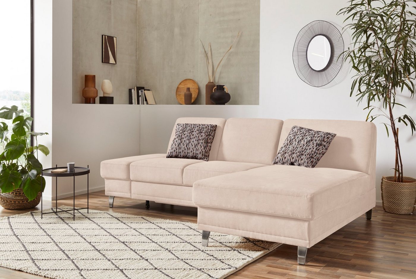 sit&more Ecksofa Clio, wahlweise mit Bettfunktion oder Vorziehsitz und Bettkasten, Federkern von sit&more